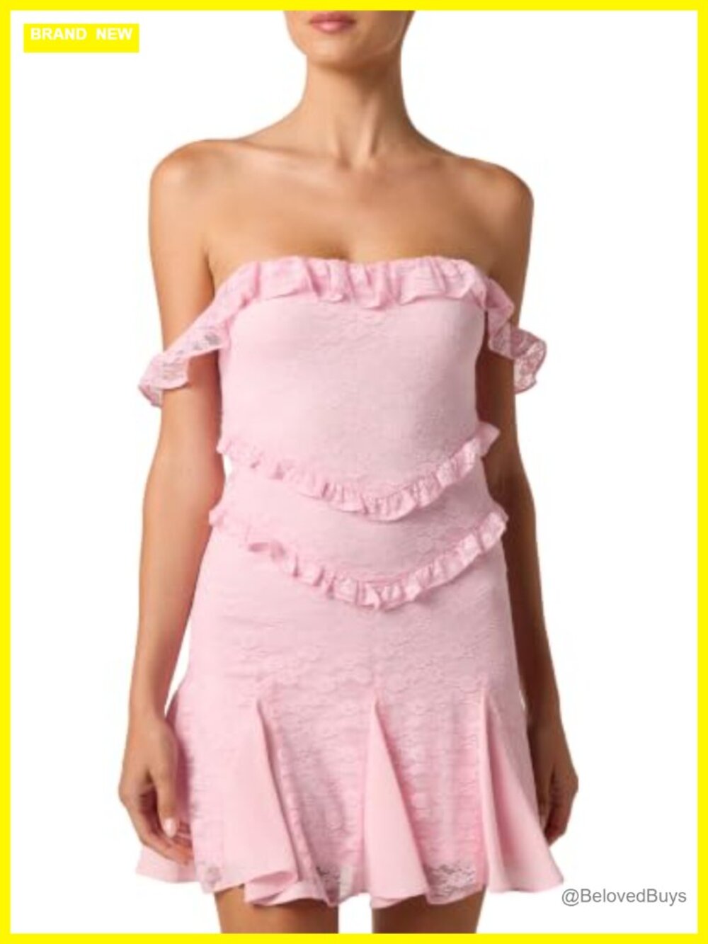 Strapless Lace Mini Dress Semi Formal Party Fitted